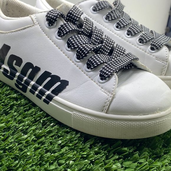 MSGM Kids Unisex White & Black Logo Trainers Kid's 32 - Picture 8 of 8